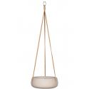 Rough Eco-line hangende bloempot M 29x11 cm Eileen lichtgrijs