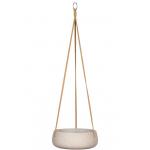 Rough Eco-line hangende bloempot M 29x11 cm Eileen lichtgrijs