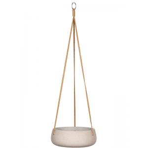 Rough Eco-line hangende bloempot M 29x11 cm Eileen lichtgrijs