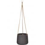 Rough Eco-line hangende bloempot XL 23x20 cm Patt zwart