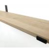 Eiken 18mm wandplank recht 100 x 20 cm met industriele plankdragers