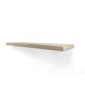 Zwevende wandplank eiken recht 130 x 30 cm