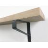 Eiken wandplank massief recht 50 cm op 30 cm diepe plankdragers