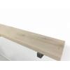 Eiken wandplank massief recht 60 cm op 25 cm diepe plankdragers