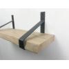 Eiken wandplank boomkant 50 cm in 20 cm diepe plankdragers