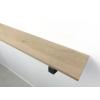 Eiken 18mm wandplank recht 100 cm op 20 cm diepe plankdragers