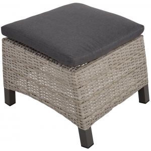 Prato Brick voetenbank wicker hocker antraciet 50x54x37 cm