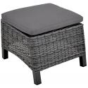 Prato Forte voetenbank wicker hocker antraciet 50x54x37 cm