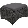 Soho Forte lounge voetenbank wicker hocker antraciet 72x55x40 cm