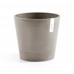 Ecopots Venice kunststof bloempot Taupe - Ø 27,7 cm