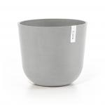 Ecopots Oslo met waterreservoir kunststof bloempot Wit/Grijs - Ø 33,1 cm