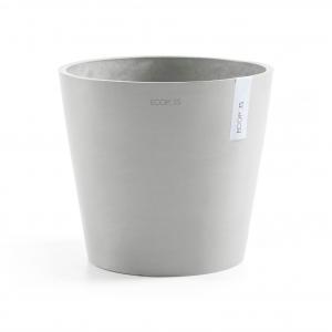 Ecopots Amsterdam kunststof bloempot Grijs/Wit - Ø 27,3 cm