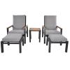 Coda charcoal antraciet duo loungeset - 2 persoons