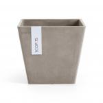 Ecopots Rotterdam kunststof bloempot Taupe - Ø 18,3 cm