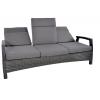 Prato Forte wicker Loungebank antraciet - 3 persoons