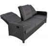 Soho Forte wicker Loungebank antraciet - 3 persoons