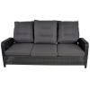 Soho Forte wicker Loungebank antraciet - 3 persoons