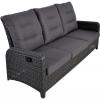 Soho Forte wicker Loungebank antraciet - 3 persoons