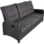 Soho Forte wicker Loungebank antraciet - 3 persoons