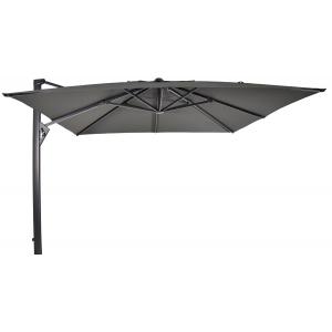 Taurus Zweefparasol grijs 300x300 cm vierkante parasol