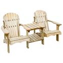 SenS-Line 2-zits Houten tuinbank Comfortline double relax 