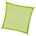 Nesling Coolfit schaduwdoek vierkant lime groen 5 x 5 x 5 meter