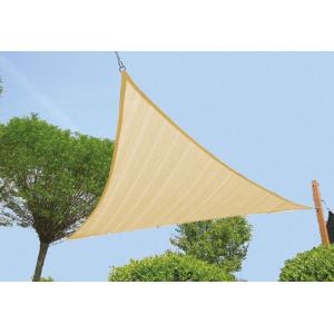 Express schaduwdoek wind doorlatend zandbeige 4.2 x 4.2 meter