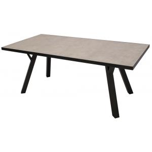 Aluminium Tuintafel met keramisch glas tafelblad 180 x 90 x 72 cm