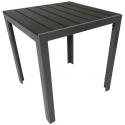 Tuintafel aluminium 70 x 70 cm met polywood tafelblad 