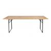 Inklapbare houten tafel H 75,5 x 220 x 70 cm