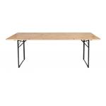 Inklapbare houten tafel H 75,5 x 220 x 70 cm