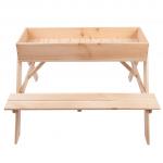 Picknicktafel met zandbak voor kinderen