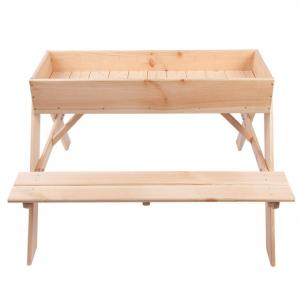 Picknicktafel met zandbak voor kinderen