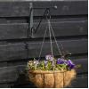 Hanging basket zwart gecoat metaal - L