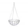 Hanging basket zwart gecoat metaal - M