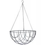 Hanging basket zwart gecoat metaal - XL