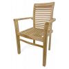 Express teak houten stapelstoel Palu 55x97x55 cm