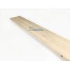 Zwevende wandplank eiken recht 120 x 30 cm - 25 mm