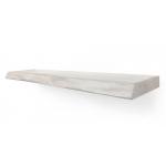 Zwevende wandplank eiken boomstam natuurlijk wit 50 x 20 cm