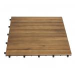 Vlondertegels set van 5 stuks - Acaciahout - Bruin 50 x 50 cm