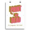 Poster leuke quote A3 print roze