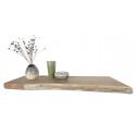 Zwevende wandplank acacia boomstam 100 x 20 cm