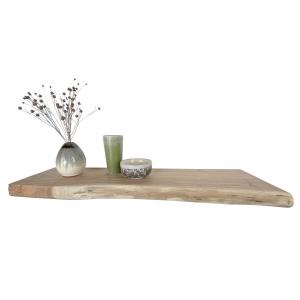 Zwevende wandplank acacia boomstam 100 x 20 cm