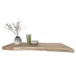 Zwevende wandplank acacia boomstam 100 x 30 cm