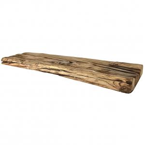 Zwevende rustiek eiken spoorweg wandplank 80 x 20 cm