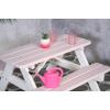 Kinderpicknicktafel Minnie roze/wit