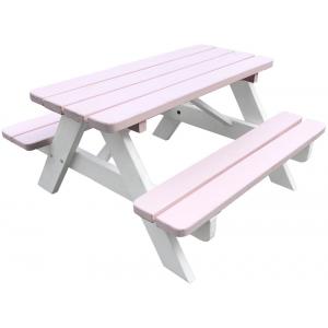 Kinderpicknicktafel Minnie roze/wit