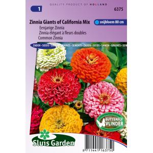 Eenjarige Zinnia bloemzaden – Zinnia Giants of California Mix