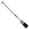 Draineerspade 13 cm met opstap en houten steel 76 cm