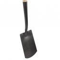 Spade 16 cm antraciet met houten steel 76 cm